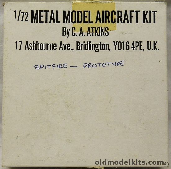 CA Atkins 1/72 Spitfire Prototype plastic model kit
